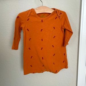 LittleLiam pineapple long sleeve romper 12/18m
